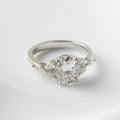 Oval Triple Marquise Accent Stones Diamond Engagement Ring