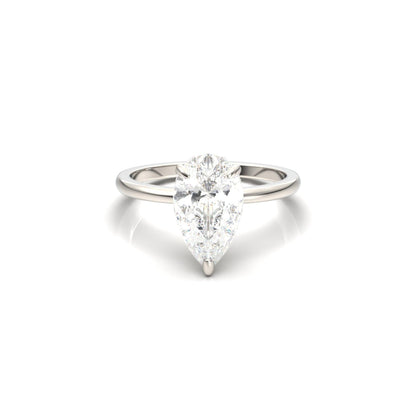 Pear Solitaire Diamond Engagement Ring - Moissanite Engagement Rings