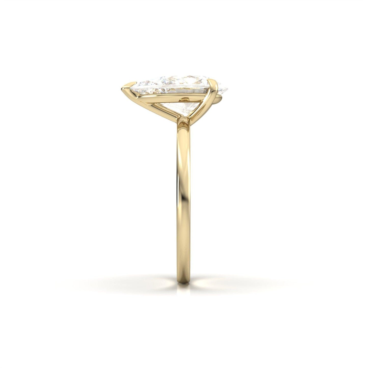 Pear Solitaire Diamond Engagement Ring - Moissanite Engagement Rings