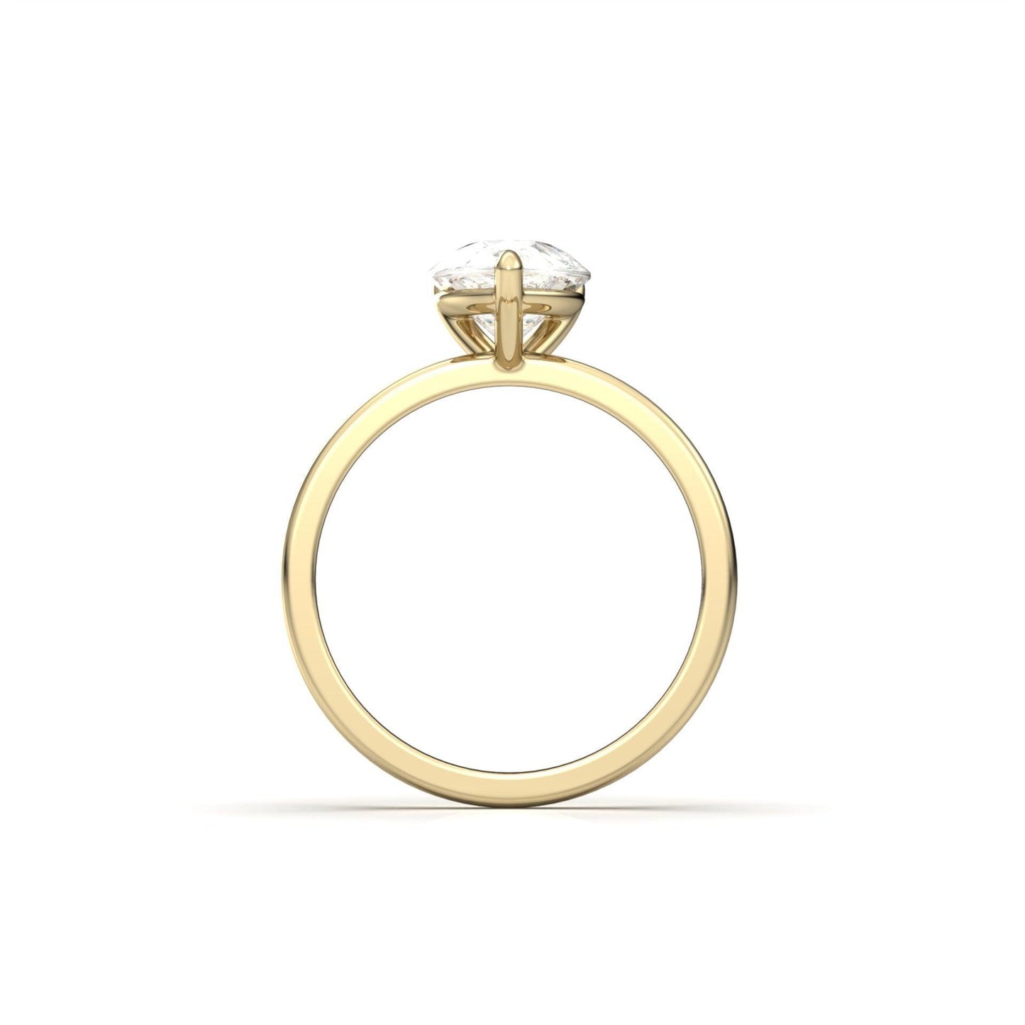 Pear Solitaire Diamond Engagement Ring - Moissanite Engagement Rings
