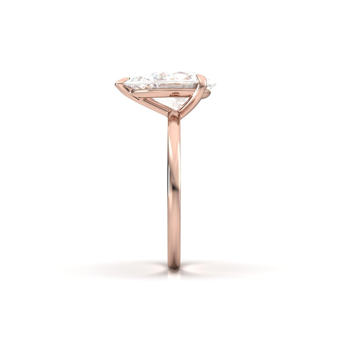 Pear Solitaire Diamond Engagement Ring - Moissanite Engagement Rings