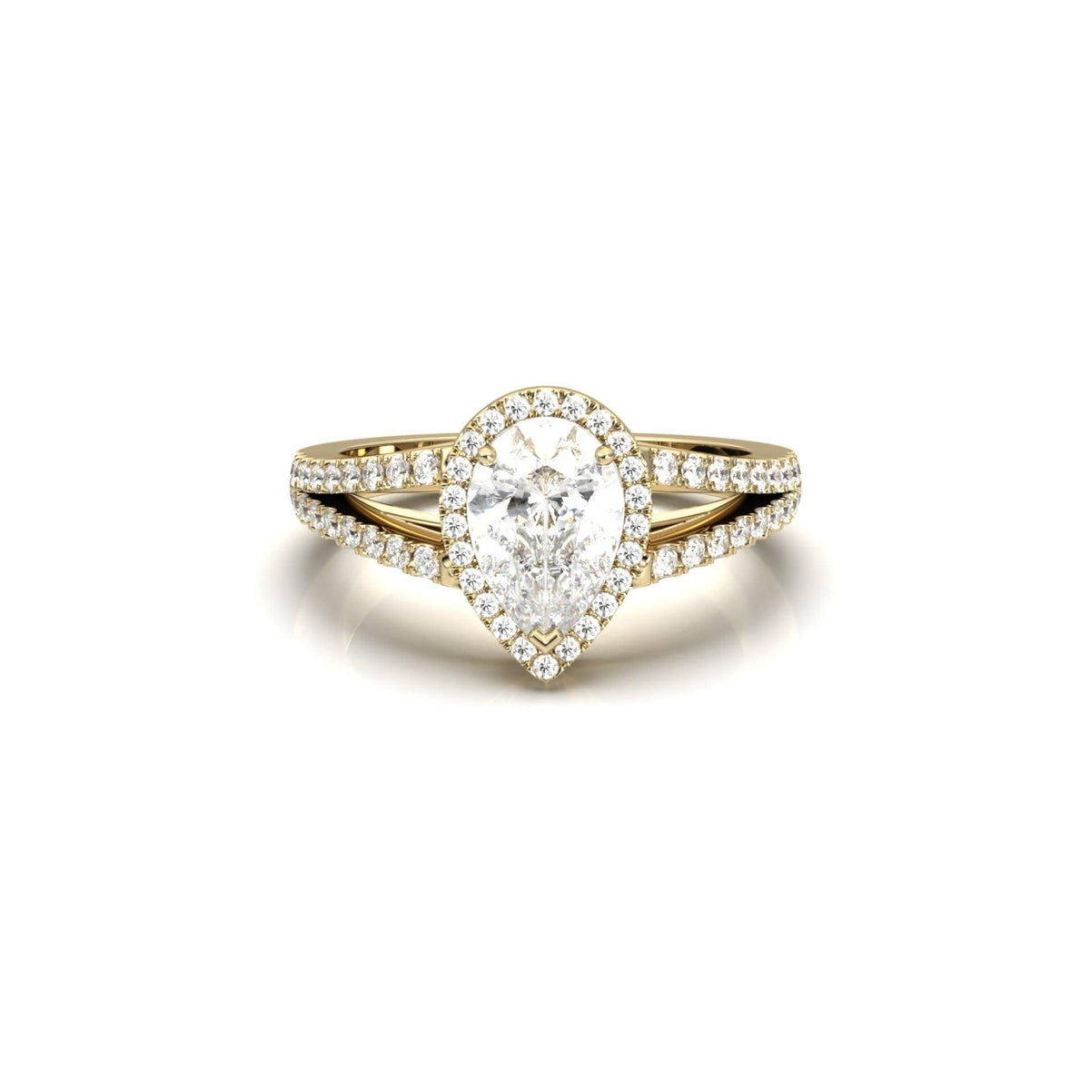 Pear Split Band Setting Engagement Ring - Guthrie Jewellery