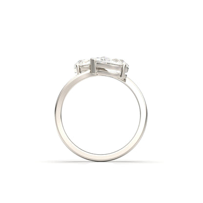 Pear Two - Stone Diamond Engagement Ring - Moissanite Engagement Rings