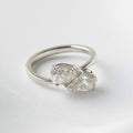 Pear Two-Stone Moissanite Engagement Ring - Ready To Ship