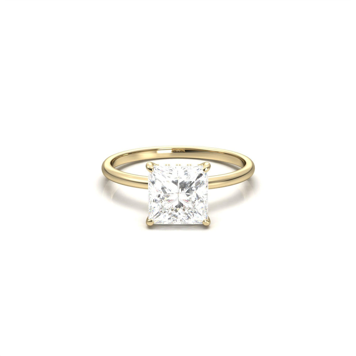 Princess Hidden Halo Engagement Ring - Guthrie Jewellery