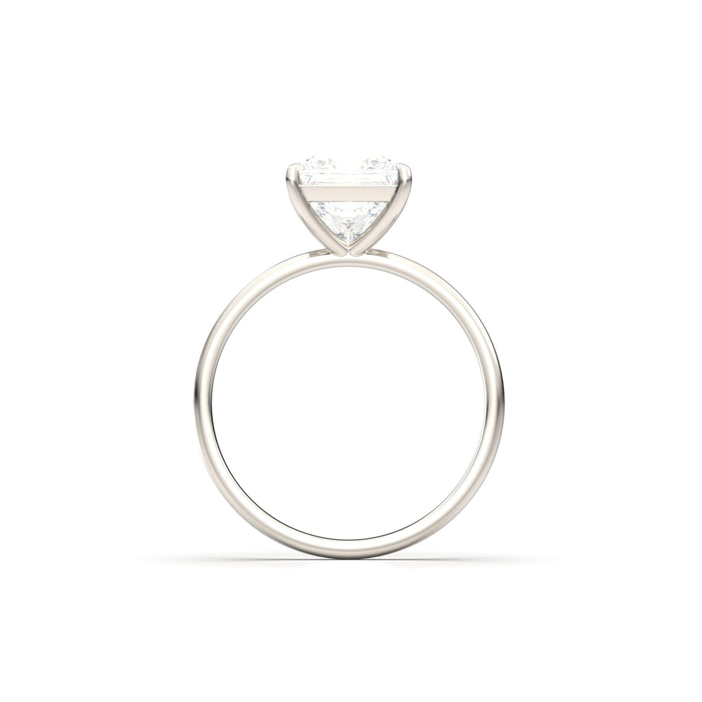 Princess Solitaire Diamond Engagement Ring - Moissanite Engagement Rings