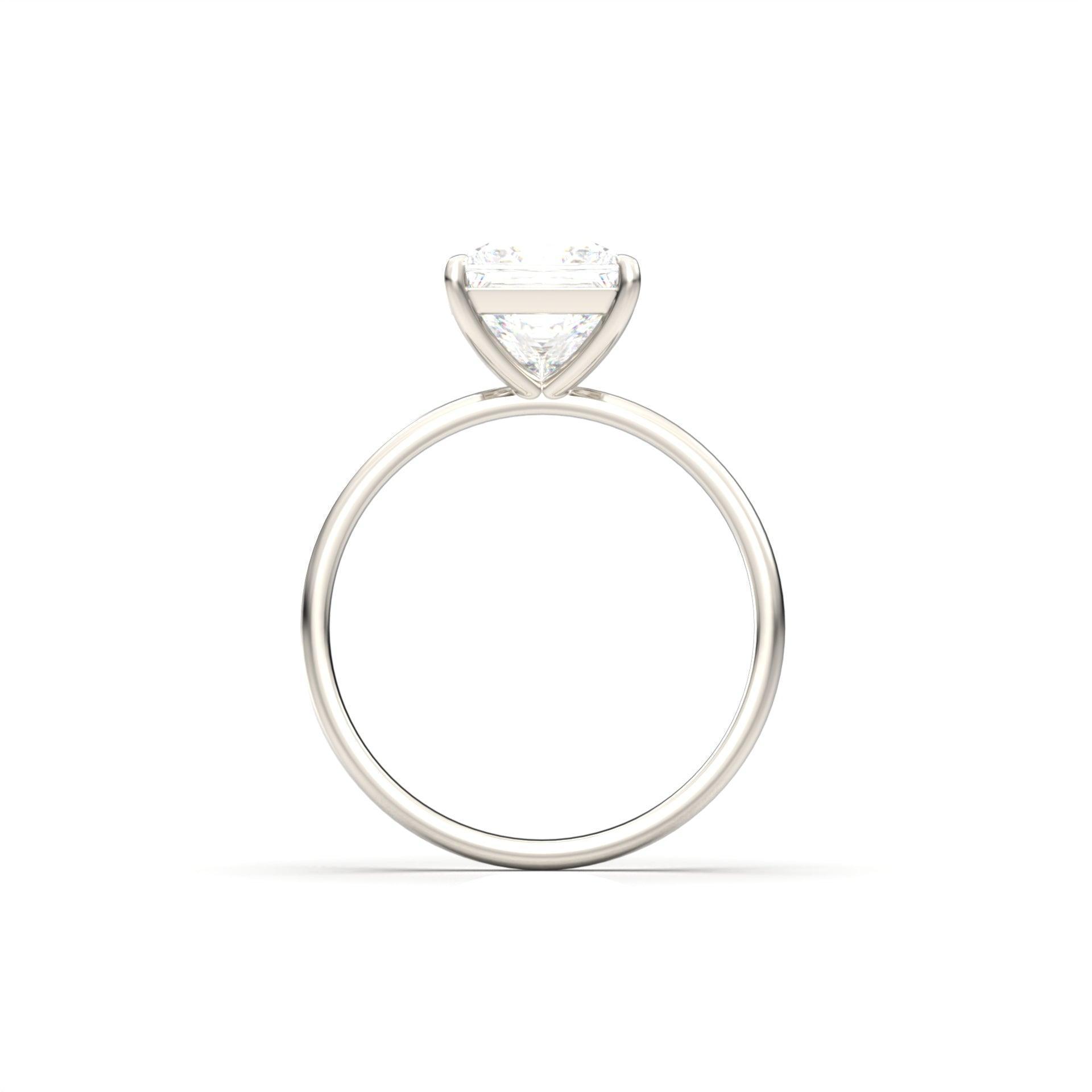 Princess Solitaire Diamond Engagement Ring - Moissanite Engagement Rings