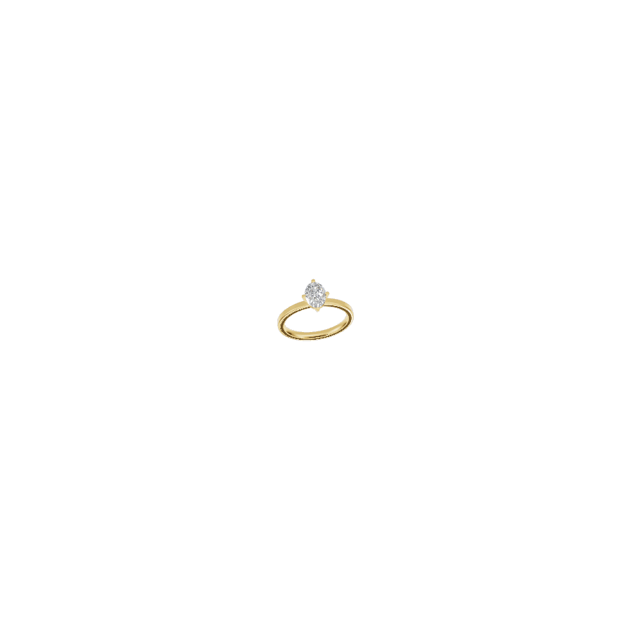 Oval Solitaire - Moissanite Engagement Rings