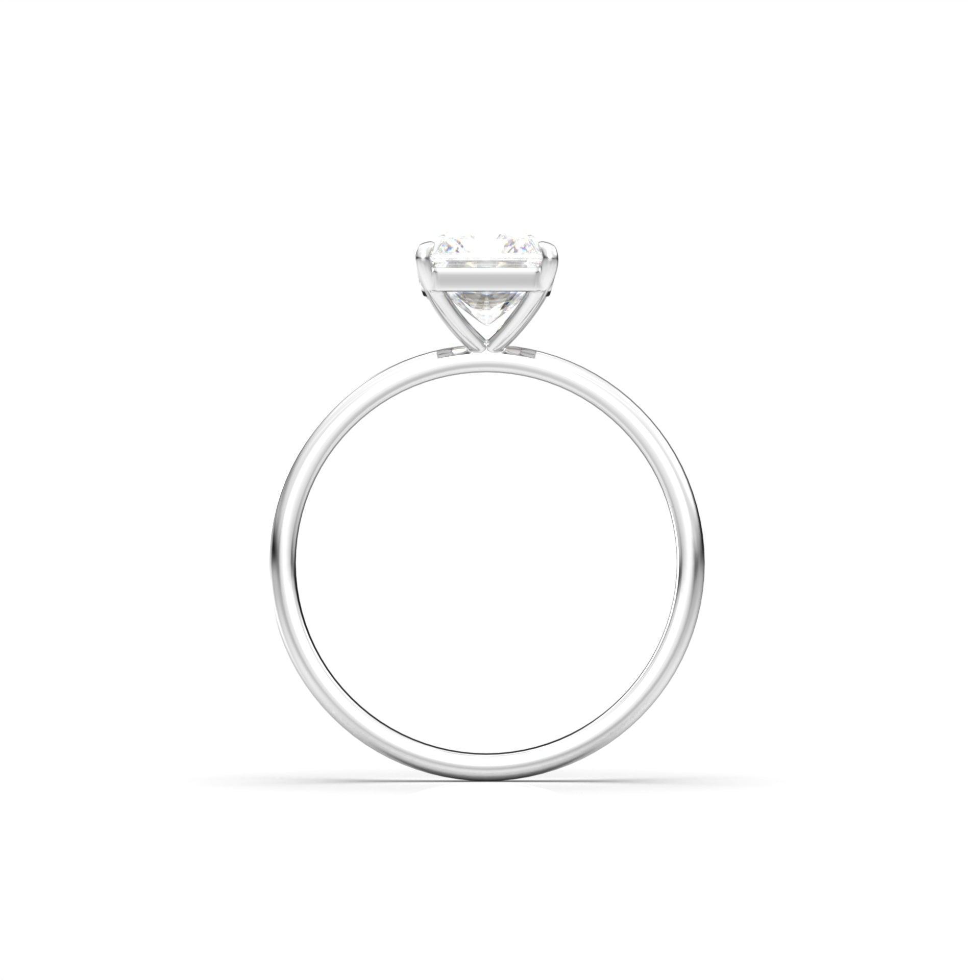 Radiant Solitaire Moissanite Engagement Ring - Moissanite Engagement Rings