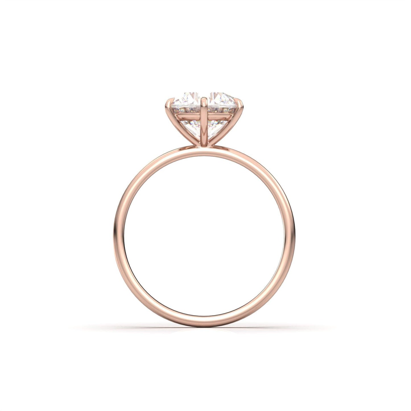 Round Solitaire 6 Claw Setting Moissanite Engagement Ring - Moissanite Engagement Rings