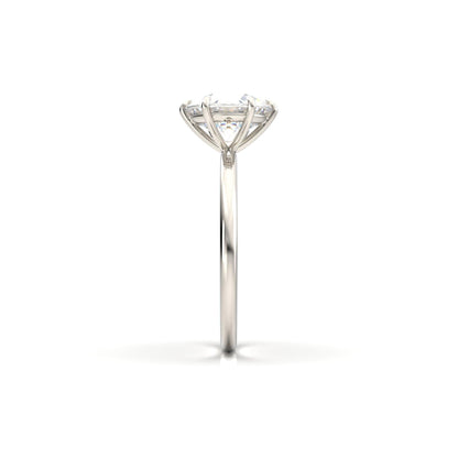 Round Solitaire 6 Claw Setting Moissanite Engagement Ring - Moissanite Engagement Rings