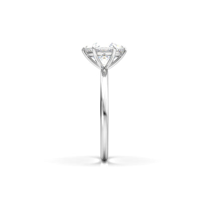 Round Solitaire 6 Claw Setting Moissanite Engagement Ring - Moissanite Engagement Rings