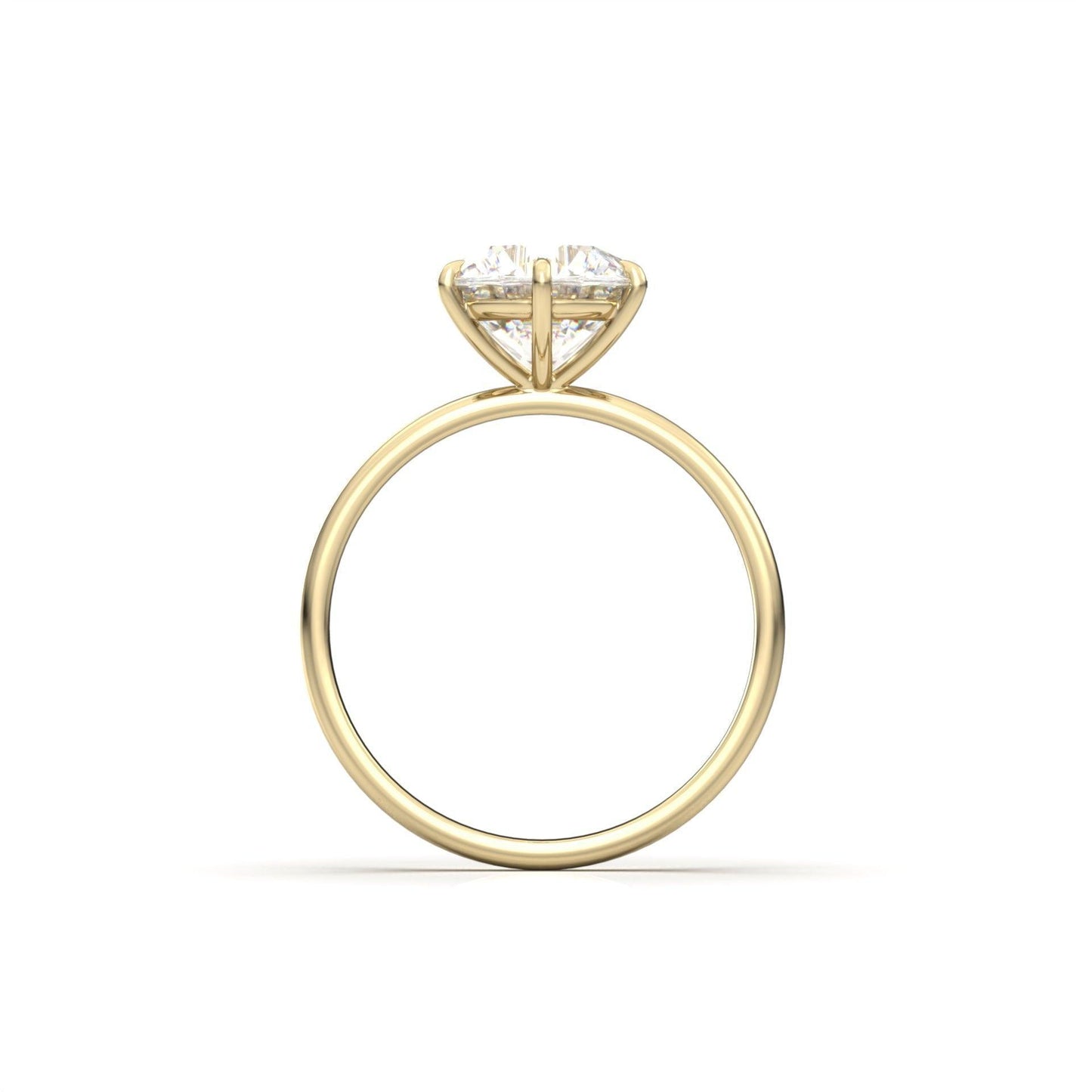 Round Solitaire 6 Claw Setting Moissanite Engagement Ring - Moissanite Engagement Rings