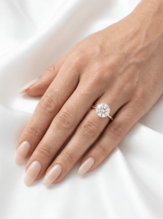 Round Solitaire 6 Claw Setting Diamond Engagement Ring — Guthrie Jewellery