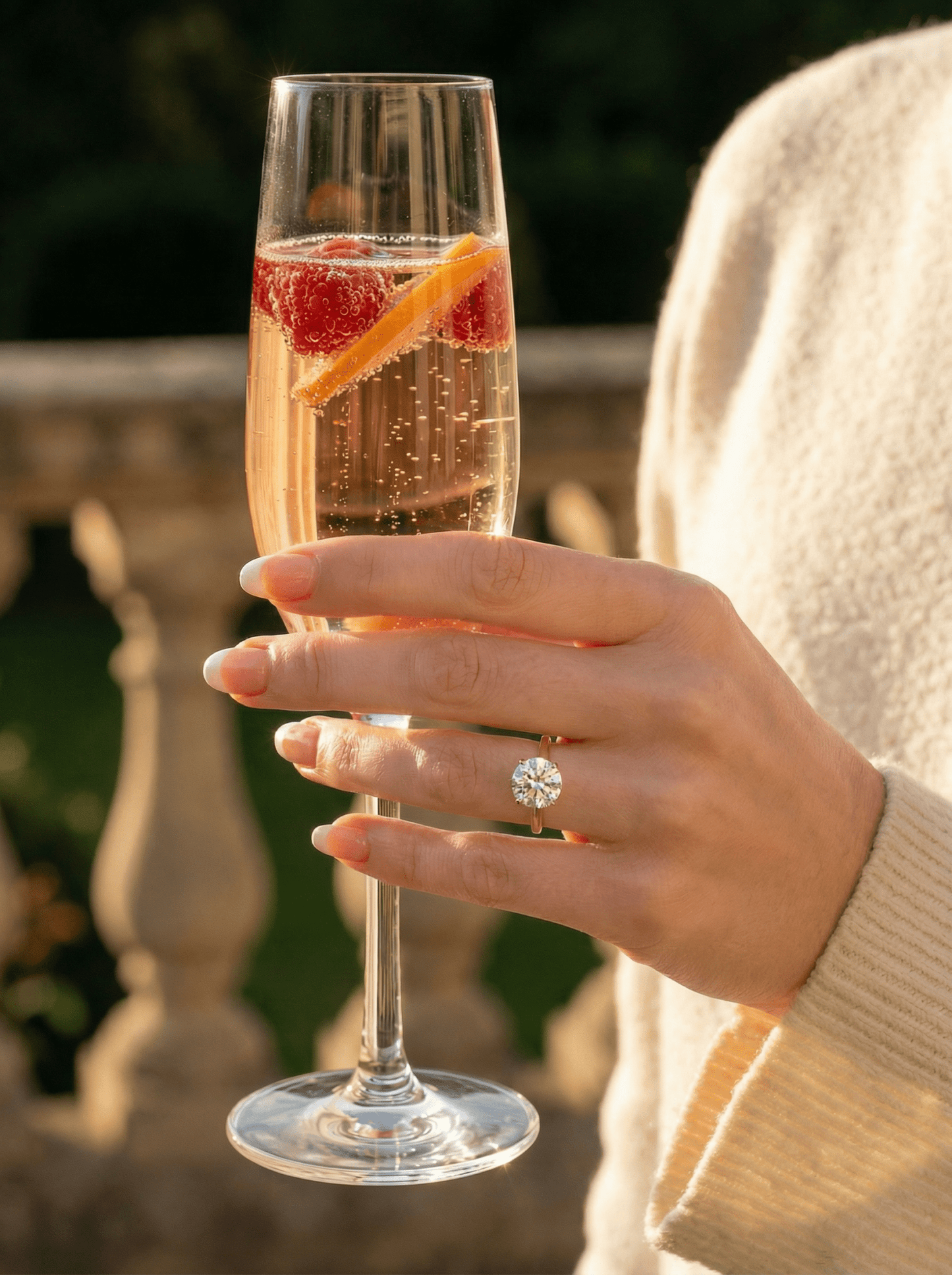 Round Solitaire Diamond Engagement Ring - Moissanite Engagement Rings