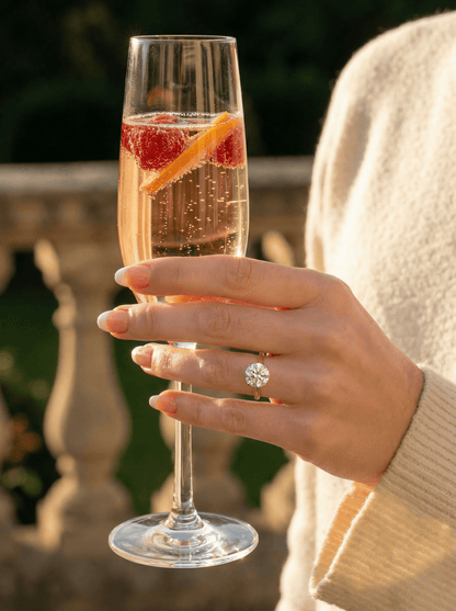 Round Solitaire Diamond Engagement Ring - Moissanite Engagement Rings