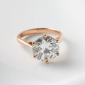 Round Solitaire Moissanite Engagement Ring - Ready To Ship