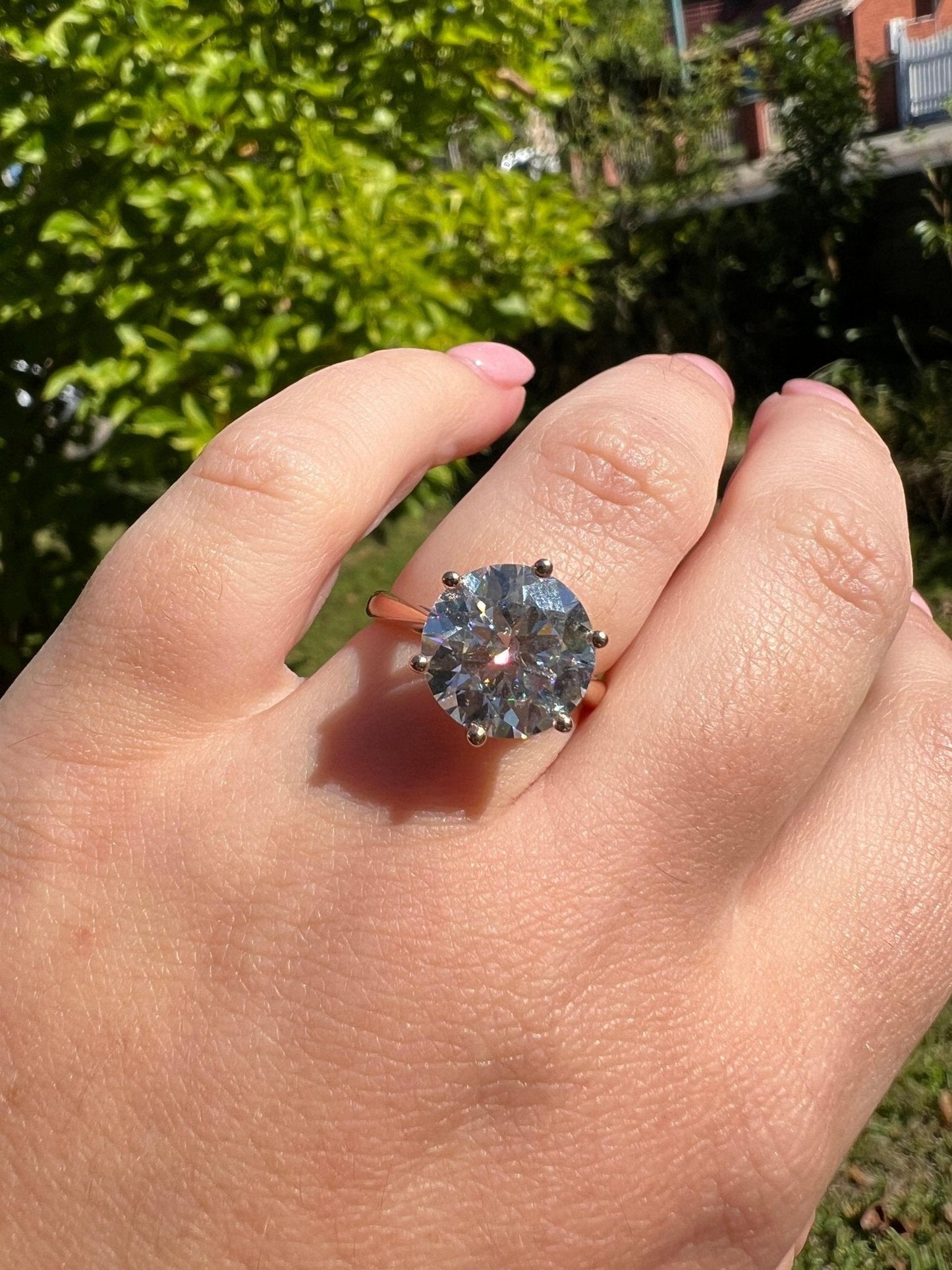 Round Solitaire Moissanite Engagement Ring - Moissanite Engagement Rings