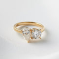 Toi Et Moi Pear & Round Diamond Engagement Ring