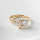 Toi Et Moi Pear & Round Diamond Engagement Ring - Moissanite Engagement Rings